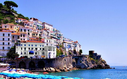 Casa Amalfitana: Blue, Summer, Coast, Coastal And Oceanic Landforms, Sea, Tourist Attraction, Beach, Ocean, Resort Town
