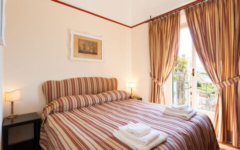 Casa Bellevue: Furniture, Bedroom, Apartment, Bedding, Bed, Bed Sheet, Linens, Bed Frame, Window Covering, Window Treatment