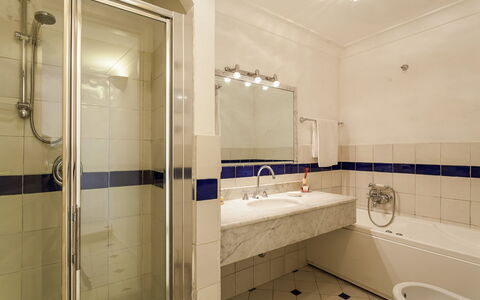 Casa la Sponda: Bathroom, Flooring, Plumbing Fixture, Interior Design, Floor, Bathroom Sink, Tap, Plumbing, Tile, Sink
