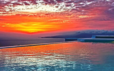 Fanaria Villa: Blue, Water, Afterglow, Horizon, Orange, Sunset, Dusk, Sunrise, Red Sky At Morning, Cloud