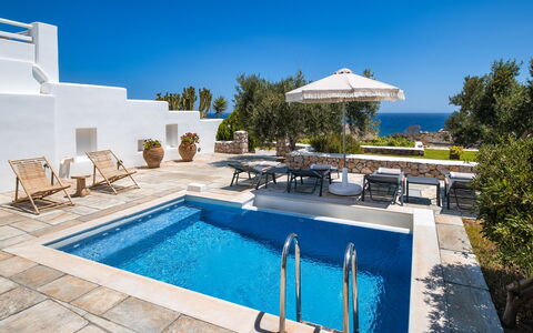 Guest House Levantes: Blue, Swimming Pool, Resort, Outdoor Furniture, Chair, Sunlounger, Estate, Flagstone, Villa, Design