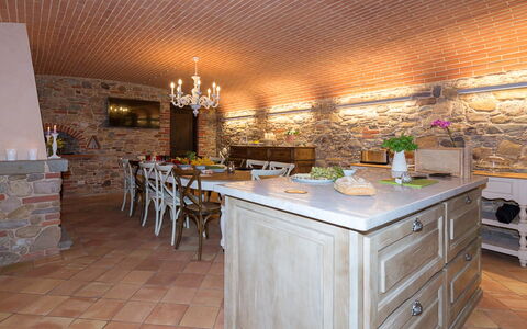 Il Podere: Furniture, Flooring, Interior Design, Wood, Ceiling, Kitchen, Floor, Countertop, Cabinetry, Lighting