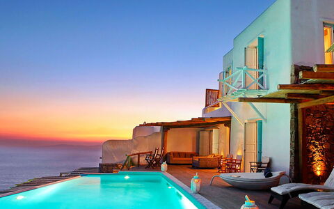 Queen Villa: Blue, Resort, Swimming Pool, Sea, Coastal And Oceanic Landforms, Dusk, Eco Hotel, Ocean, Evening, Coast