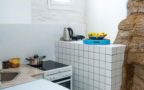 Rose Studio 1: Kitchen, Tile, Kitchen Appliance, Countertop, Kitchen Stove, Home Appliance, Gas Stove, Stove, Houseplant