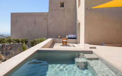 Thera King: Wall, Architecture, Composite Material, Concrete, Design, Villa, Swimming Pool, Resort, Plaster, Hotel
