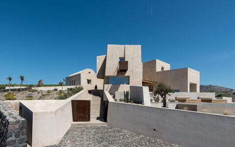 Thera Prince: Daytime, Architecture, Landscape, Composite Material, Concrete, Design, Brutalist Architecture, Villa