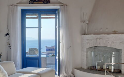 Villa Amaca: Furniture, Chair, Interior Design, Table, Floor, Home, Apartment, Ceiling, Living Room, Sea