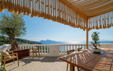 Casa Mariavittoria: Porch, Furniture, Coastal And Oceanic Landforms, Sea, Coast, Resort, Balcony, Ocean, Shade, Eco Hotel