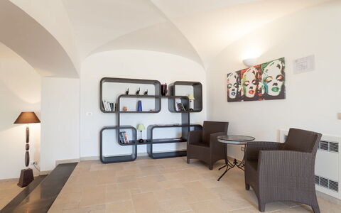 Villa Castore: Interior Design, Furniture, Flooring, Floor, Lighting, Ceiling, Apartment, Room, Living Room, Chair