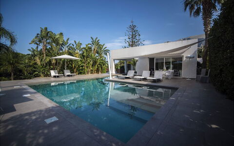 Villa Corallo: Swimming Pool, Architecture, Resort, Shade, Outdoor Furniture, Eco Hotel, Estate, Chair, Landscaping