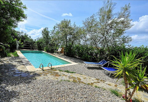 Villa del Mare: Blue, Garden, Backyard, Landscaping, Shade, Yard, Swimming Pool, Water Feature, Hacienda, Villa