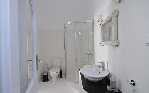 Villa Eros: Interior Design, Floor, Flooring, Room, Home, Furniture, Ceiling, Plumbing Fixture, Bedroom, Apartment