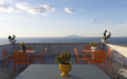 Villa Felicia: Furniture, Sea, Table, Outdoor Furniture, Chair, Coastal And Oceanic Landforms, Kitchen & Dining Room Table, Ocean, Flowerpot, Coast