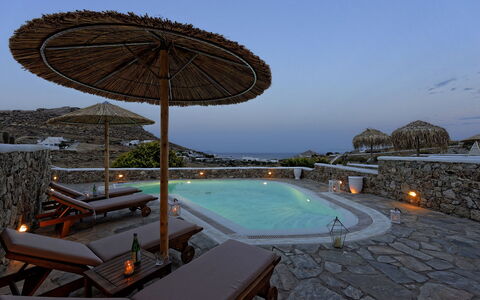 Villa Fos: Night, Resort, Swimming Pool, Eco Hotel, Resort Town, Midnight, Hotel, Villa, Seaside Resort