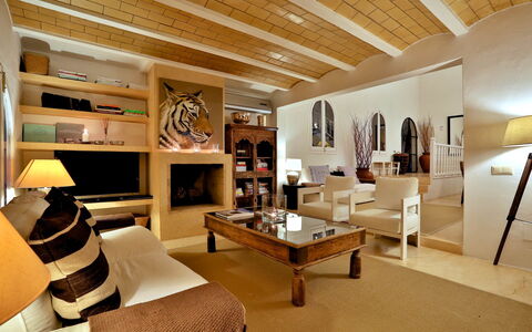 Villa Gold: Furniture, Interior Design, Flooring, Wall, Couch, Floor, Wood, Ceiling, Living Room, Room