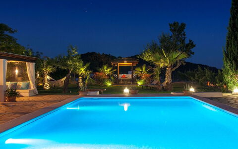 Villa Jardin: Swimming Pool, Blue, Resort, Eco Hotel, Thermae, Outdoor Furniture, Water Feature, Leisure, Landscape Lighting, Hacienda
