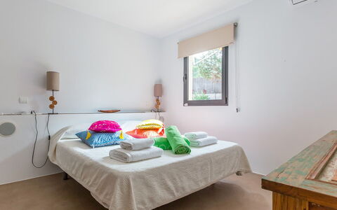 Villa Luanda: Furniture, Interior Design, Bed, Bedroom, Wall, Floor, Wood, Flooring, Ceiling, Bed Sheet