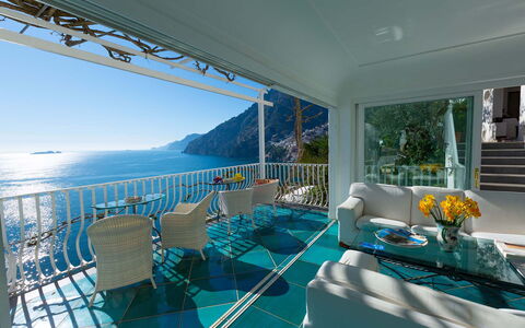 Villa Magnolia: Blue, Furniture, Interior Design, Chair, Table, Resort, Sea, Apartment, Eco Hotel, Coast