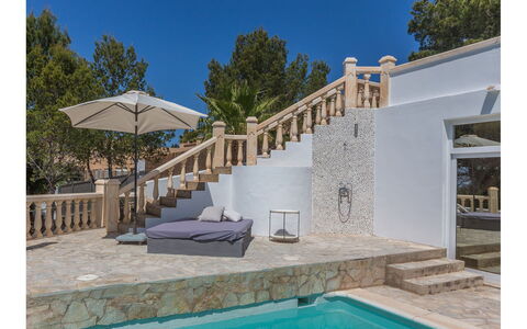 Villa Orion: Composite Material, Swimming Pool, Shade, Outdoor Furniture, Stairs, Concrete, Flagstone, Resort, Design, Tile