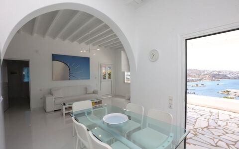 Villa Rose 1: Furniture, Interior Design, Flooring, Floor, Chair, Sea, Apartment, Ceiling, Coast, Ocean