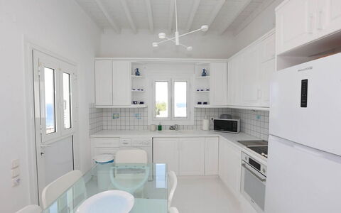 Villa Rose 1: Kitchen, Furniture, Flooring, Interior Design, Countertop, Floor, Major Appliance, Ceiling, Kitchen Appliance, Cabinetry