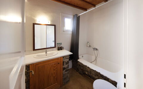 Villa Tychi: Bathroom, Plumbing Fixture, Flooring, Interior Design, Wall, Floor, Bathroom Sink, Sink, Tap, Ceiling