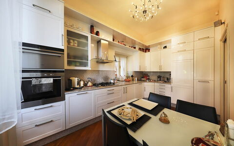 Zarina: Furniture, Kitchen, Kitchen Appliance, Countertop, Interior Design, Cabinetry, Major Appliance, Flooring, Wood, Ceiling