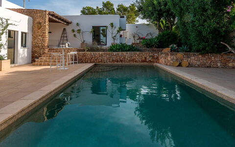 Can Blanca: Swimming Pool, Water Feature, Resort, Flagstone, Tile, Eco Hotel, Backyard, Villa, Reflecting Pool