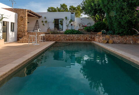 Can Blanca: Swimming Pool, Water Feature, Resort, Flagstone, Tile, Eco Hotel, Backyard, Villa, Reflecting Pool