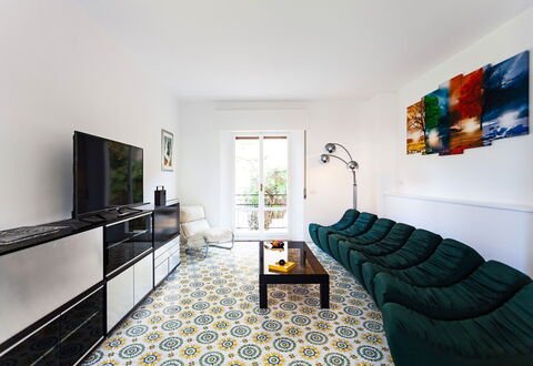 Casa Milena: Furniture, Interior Design, Flooring, Floor, Wall, Couch, Living Room, Room, Lighting, Home
