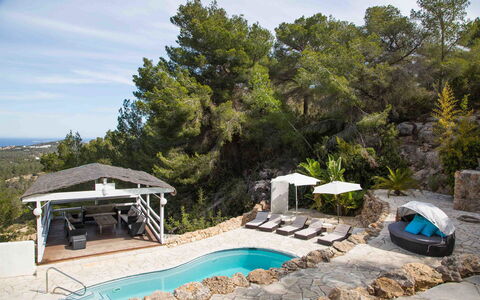 Villa Rigel: Swimming Pool, Outdoor Furniture, Resort, Eco Hotel, Shade, Sunlounger, Umbrella, Chair, Villa, Hotel
