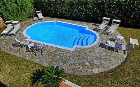 Villa Orlando: Swimming Pool, Blue, Resort, Composite Material, Outdoor Furniture, Thermae, Hacienda, Estate, Sunlounger, Villa