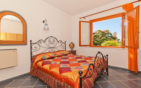 Villa Lo Capo: Furniture, Interior Design, Flooring, Wood, Floor, Ceiling, Bed, Room, Bedroom, Lighting