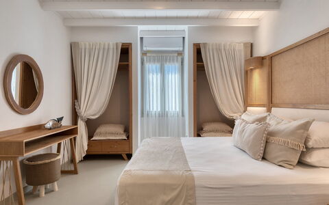 Villa Emera: Bed, Interior Design, Bedroom, Furniture, Wood, Bedding, Linens, Textile, Floor, Bed Sheet