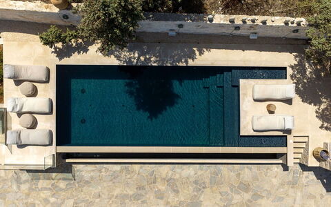Villa Emera: Composite Material, Outdoor Furniture, Swimming Pool, Shade, Concrete, Sunlounger, Shadow, Water Feature