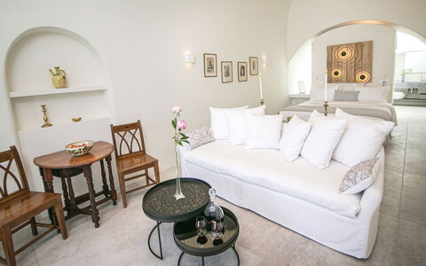 Caldera Suite: Furniture, Interior Design, Wall, Couch, Flooring, Floor, Home, Living Room, Lighting, Apartment