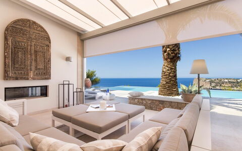 Villa Luce: Furniture, Interior Design, Couch, Flooring, Floor, Ceiling, Home, Resort, Living Room