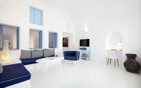Maison Sivota: Blue, Furniture, Apartment, Chair, Living Room, Design, Hotel, Dome, Couch