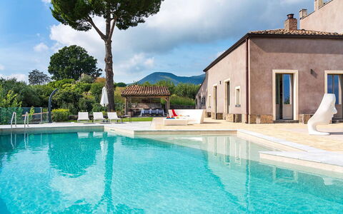 Villa Magical Tower: Swimming Pool, Estate, Resort, Thermae, Water Feature, Hacienda, Landscaping, Villa, Courtyard, Reflecting Pool