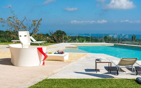 Villa Magical Tower: Outdoor Furniture, Swimming Pool, Umbrella, Shade, Chair, Garden, Resort, Landscaping, Sunlounger, Eco Hotel