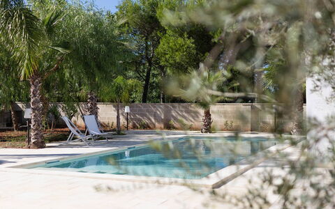 Villa Salentina: Swimming Pool, Resort, Outdoor Furniture, Composite Material, Shade, Sunlounger, Eco Hotel, Landscaping, Water Feature