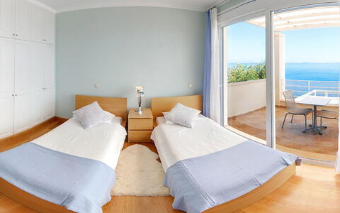 Villa Azzurra: Furniture, Interior Design, Floor, Flooring, Room, Ceiling, Chair, Sea, Apartment, Bedroom