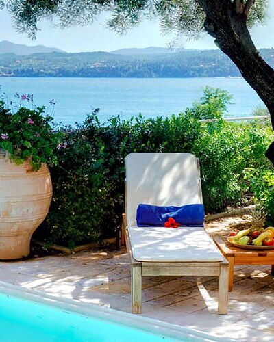 Villa Azzurra: Blue, Flower, Flowerpot, Furniture, Summer, Outdoor Furniture, Resort, Swimming Pool, Houseplant