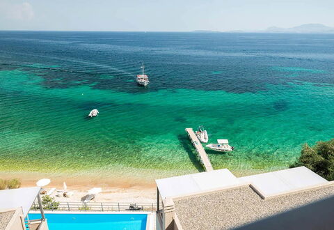 Villa Eftychia: Sea, Coast, Swimming Pool, Coastal And Oceanic Landforms, Resort, Ocean, Shore, Beach, Tropics, Caribbean
