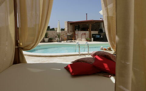 Masseria San Michele: Swimming Pool, Resort, Outdoor Furniture, Shade, Umbrella, Chair, Eco Hotel, Outdoor Structure, Hotel, Resort Town