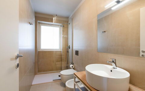 La Rosa dei Venti: Bathroom, Flooring, Plumbing Fixture, Wall, Floor, Interior Design, Sink, Bathroom Sink, Toilet, Tap