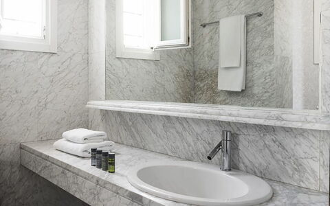 Villa Elpida: Wall, Plumbing Fixture, Interior Design, Flooring, Bathroom, Sink, Tap, Floor, Bathroom Sink, Plumbing