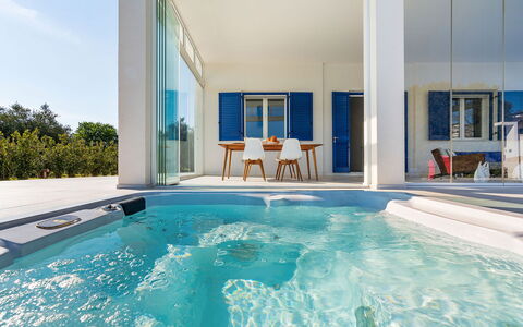 Villa Betty: Blue, Composite Material, Swimming Pool, Leisure, Resort, Outdoor Furniture, Shade, Villa, Design, Eco Hotel