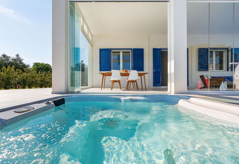Villa Betty: Blue, Composite Material, Swimming Pool, Leisure, Resort, Outdoor Furniture, Shade, Villa, Design, Eco Hotel