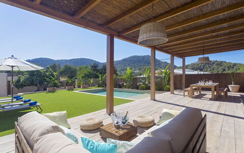 Villa Allegra: Resort, Porch, Furniture, Eco Hotel, Shade, Deck, Swimming Pool, Outdoor Furniture, Leisure, Wood Stain